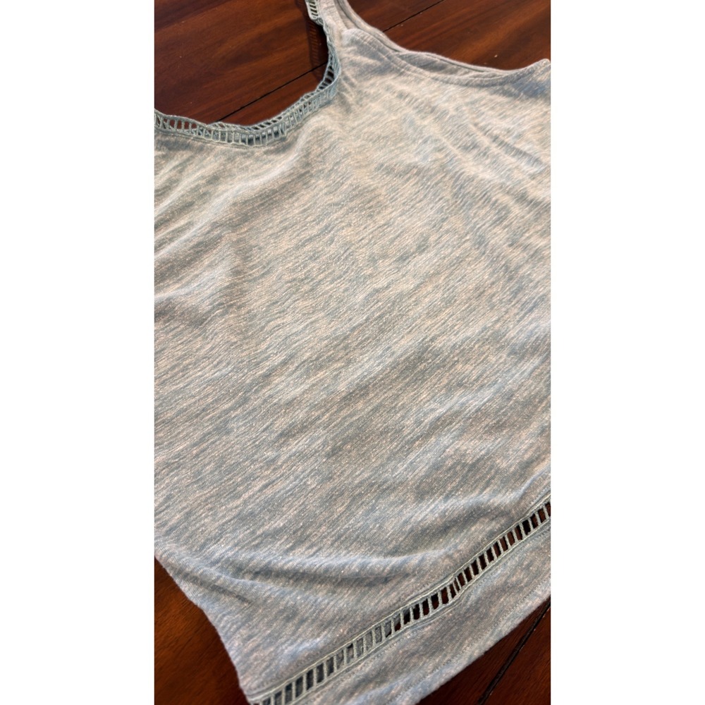 Alo Yoga Light Blue Heathered Ladder Stitch Crop Tank Top Small - Picture 8 of 16